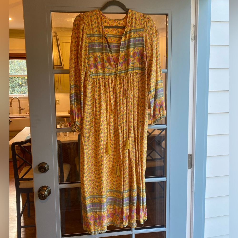 Floral Yellow Midi Dress